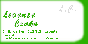 levente csako business card